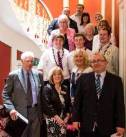 President Anne with fellow Rotarians and guests 